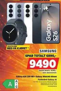 POWER Galaxy S26 256 GB + Galaxy Watch8 44mm tilbud