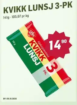 Holdbart KVIKK LUNSJ 3-PK tilbud