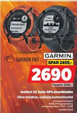POWER Instinct 2X Solar GPS smartklokke tilbud