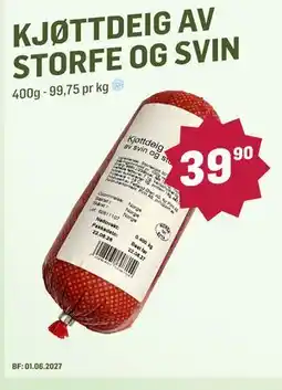 Holdbart KJØTTDEIG AV STORFE OG SVIN tilbud