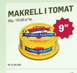 Holdbart MAKRELL I TOMAT tilbud