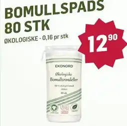 Holdbart BOMULLSPADS 80 STK tilbud
