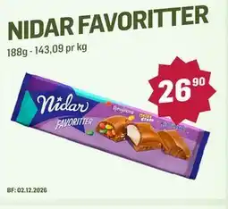 Holdbart NIDAR FAVORITTER tilbud