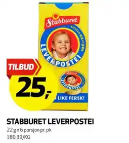 Bunnpris STABBURET LEVERPOSTEI tilbud