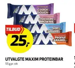 Bunnpris UTVALGTE MAXIM PROTEINBAR tilbud