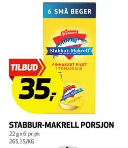 Bunnpris STABBUR-MAKRELL PORSJON tilbud