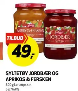 Bunnpris SYLTETØY JORDBÆR OG APRIKOS & FERSKEN tilbud
