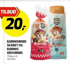 Bunnpris BJØRNISBRØD SKÅRET OG BJØRNIS GROVBRØD tilbud