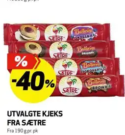 Bunnpris UTVALGTE KJEKS FRA SÆTRE tilbud