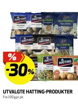 Bunnpris UTVALGTE HATTING-PRODUKTER tilbud