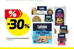 Bunnpris UTVALGTE LOFOTEN FISKEPRODUKTER tilbud