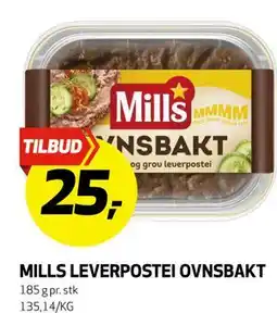Bunnpris MILLS LEVERPOSTEI OVNSBAKT tilbud
