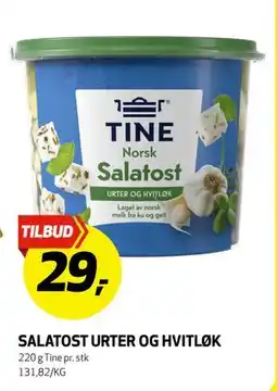 Bunnpris SALATOST URTER OG HVITLØK tilbud
