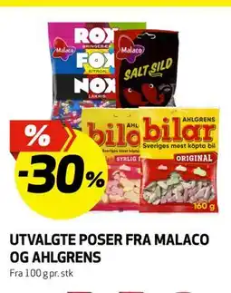 Bunnpris UTVALGTE POSER FRA MALACO OG AHLGRENS tilbud