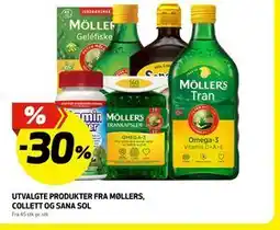 Bunnpris UTVALGTE PRODUKTER FRA MØLLERS, COLLETT OG SANA SOL tilbud