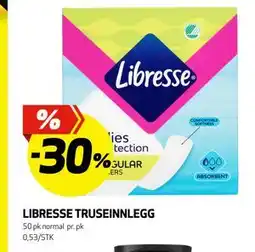 Bunnpris LIBRESSE TRUSEINNLEGG tilbud