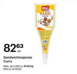 Storcash Mills Sandwichmajones Curry tilbud