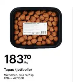 Storcash Matbørsen Tapas kjøttboller tilbud