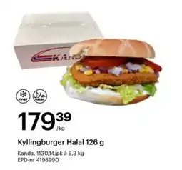 Storcash Kanda Kyllingburger Halal tilbud