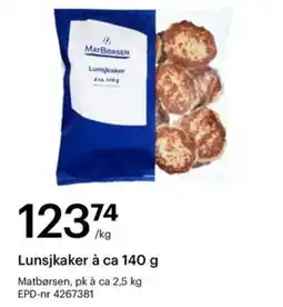 Storcash Matbørsen Lunsjkaker tilbud