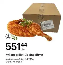 Storcash Kylling grillet 1/2 singelfryst tilbud