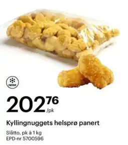 Storcash Kyllingnuggets helsprø panert tilbud