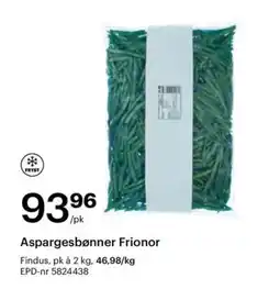 Storcash Findus Aspargesbønner Frionor tilbud