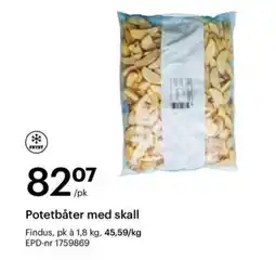 Storcash Findus Potetbåter med skall tilbud