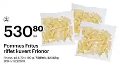 Storcash Findus Pommes Frites riflet kuvert Frionor tilbud