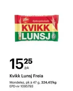 Storcash Kvikk Lunsj Freia tilbud