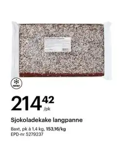 Storcash Sjokoladekake langpanne tilbud