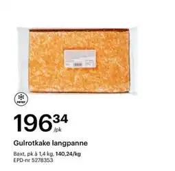 Storcash Gulrotkake langpanne tilbud