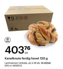 Storcash Kanelknute ferdig hevet tilbud
