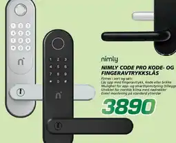 Coop Byggmix Nimly Code Pro Kode- og Fingeraavtrykkslås tilbud