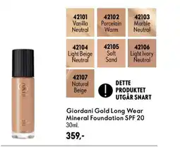 Oriflame Giordani Gold Long Wear Mineral Foundation SPF 20 tilbud