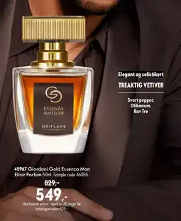 Oriflame Giordani Gold Essenza Man Elixir Parfum tilbud