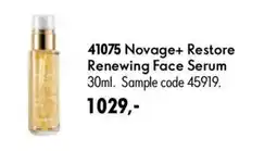 Oriflame Novage+ Restore Renewing Face Serum tilbud