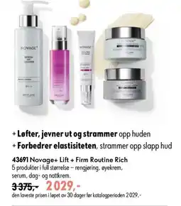 Oriflame Novage+ Lift + Firm Routine Rich tilbud