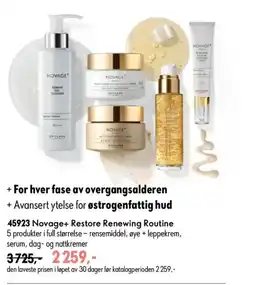Oriflame Novage+ Restore Renewing Routine tilbud