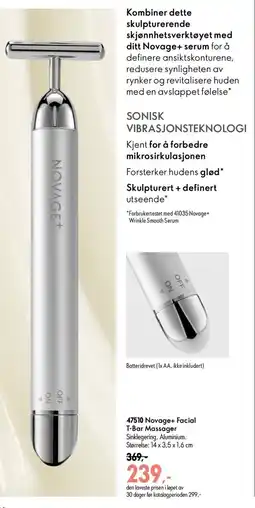 Oriflame Novage+ Facial T-Bar Massager tilbud