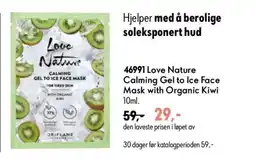Oriflame Love Nature Calming Gel to Ice Face Mask with Organic Kiwi tilbud