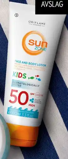 Oriflame Sun Zone Face & Body Lotion Kids SPF 50 High tilbud
