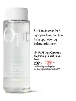 Oriflame Opt Optimals Hydrating Facial Toner tilbud