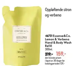 Oriflame Essense&Co. Lemon & Verbena Hand & Body Wash Refill tilbud