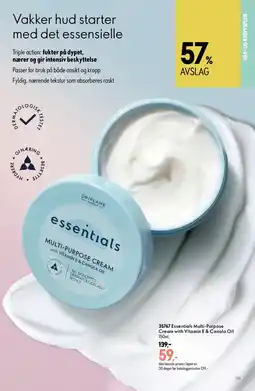 Oriflame Essentials Multi-Purpose Cream with Vitamin E & Canola Oil tilbud