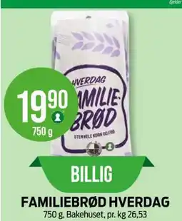 Kiwi FAMILIEBRØD HVERDAG tilbud
