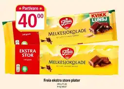 Coop Extra Freia ekstra store plater tilbud