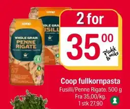 Coop Extra Coop fullkornpasta tilbud