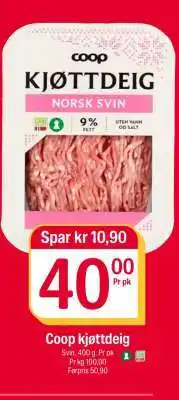 Coop Extra Coop kjøttdeig tilbud
