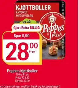 Coop Extra PEPPES KJØTTBOLLER tilbud